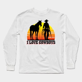 I Love Cowboys v8 Long Sleeve T-Shirt